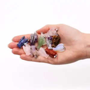 Gemstone Mini Angels Pendants (12 assorted) 26x18mm | www.artisangoods.co.uk 2