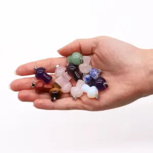 Gemstone Mushrooms Pendants (12 assorted) 20x15mm | www.artisangoods.co.uk 2