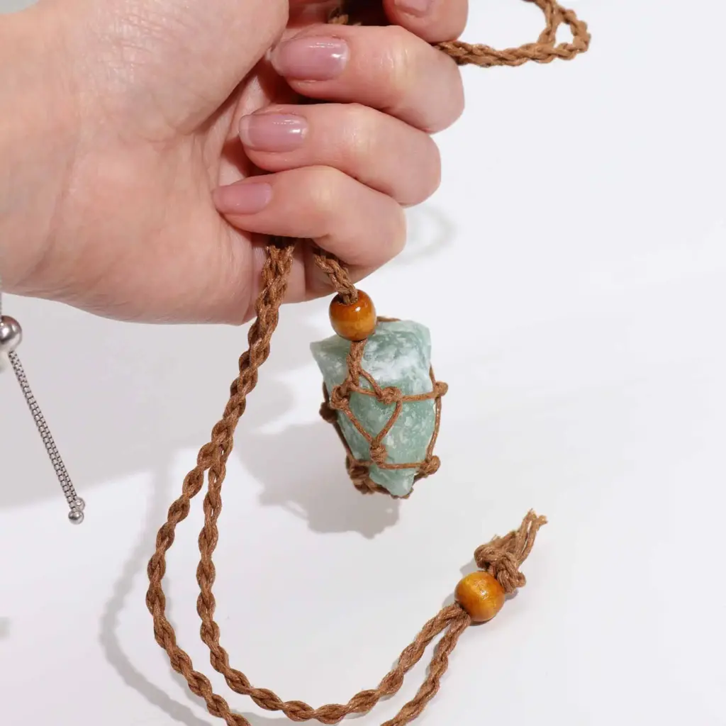 Gemstone Necklace Cord – Brown | www.artisangoods.co.uk 5