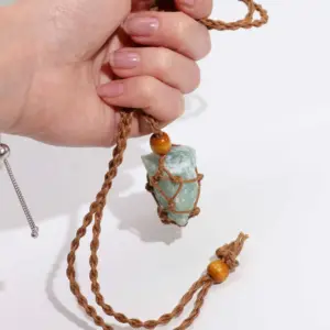 Gemstone Necklace Cord – Brown | www.artisangoods.co.uk 5