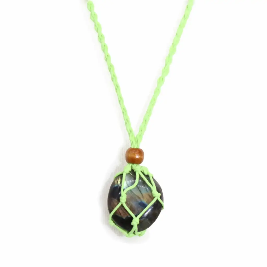 Gemstone Necklace Cord – Green | www.artisangoods.co.uk