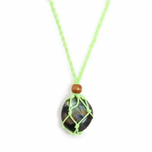 Gemstone Necklace Cord – Green | www.artisangoods.co.uk