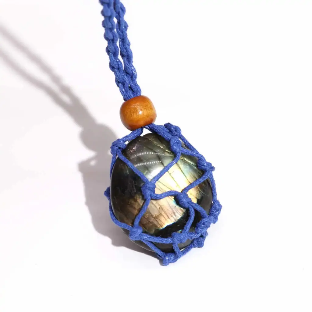 Gemstone Necklace Cord – Navy | www.artisangoods.co.uk 3
