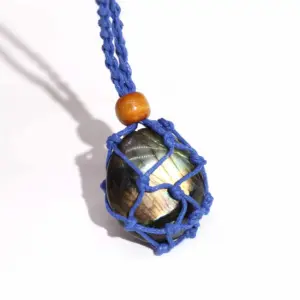 Gemstone Necklace Cord – Navy | www.artisangoods.co.uk 3
