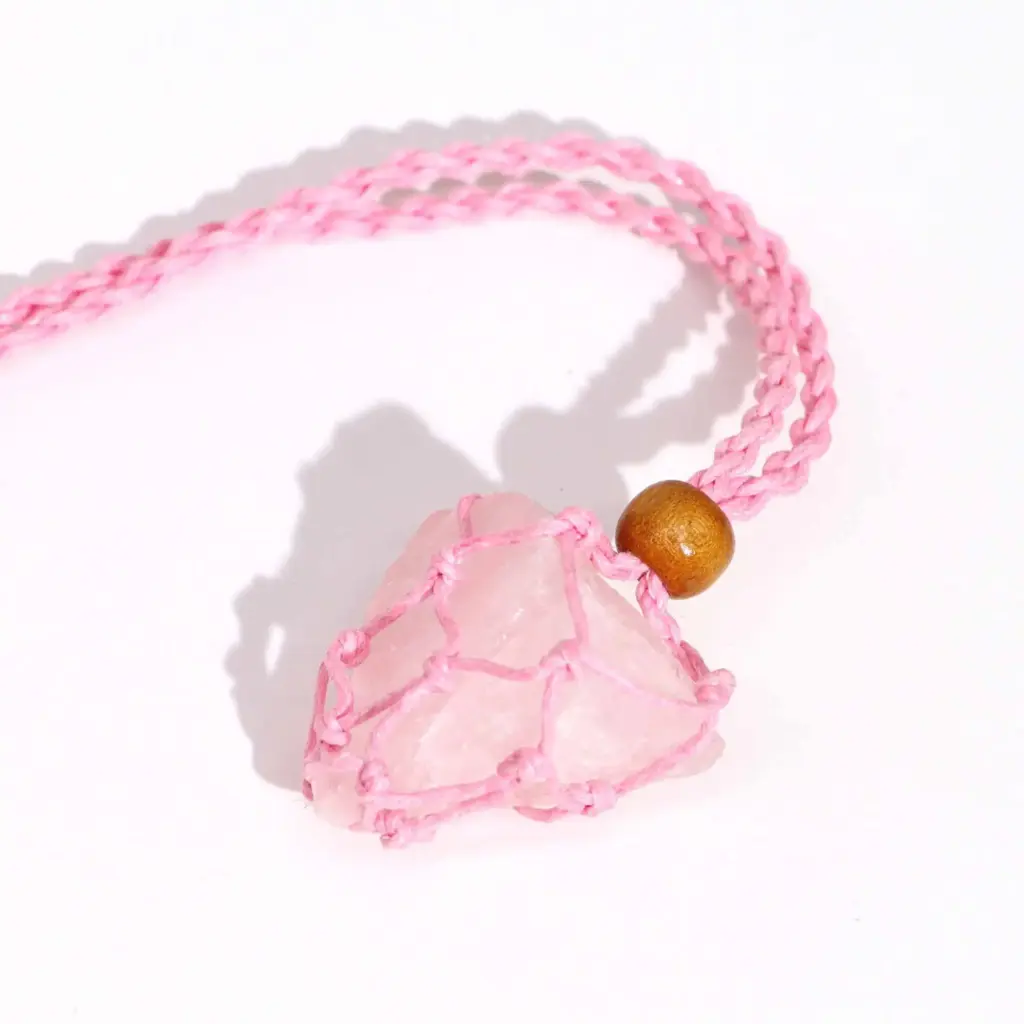 Gemstone Necklace Cord – Pink | www.artisangoods.co.uk 3
