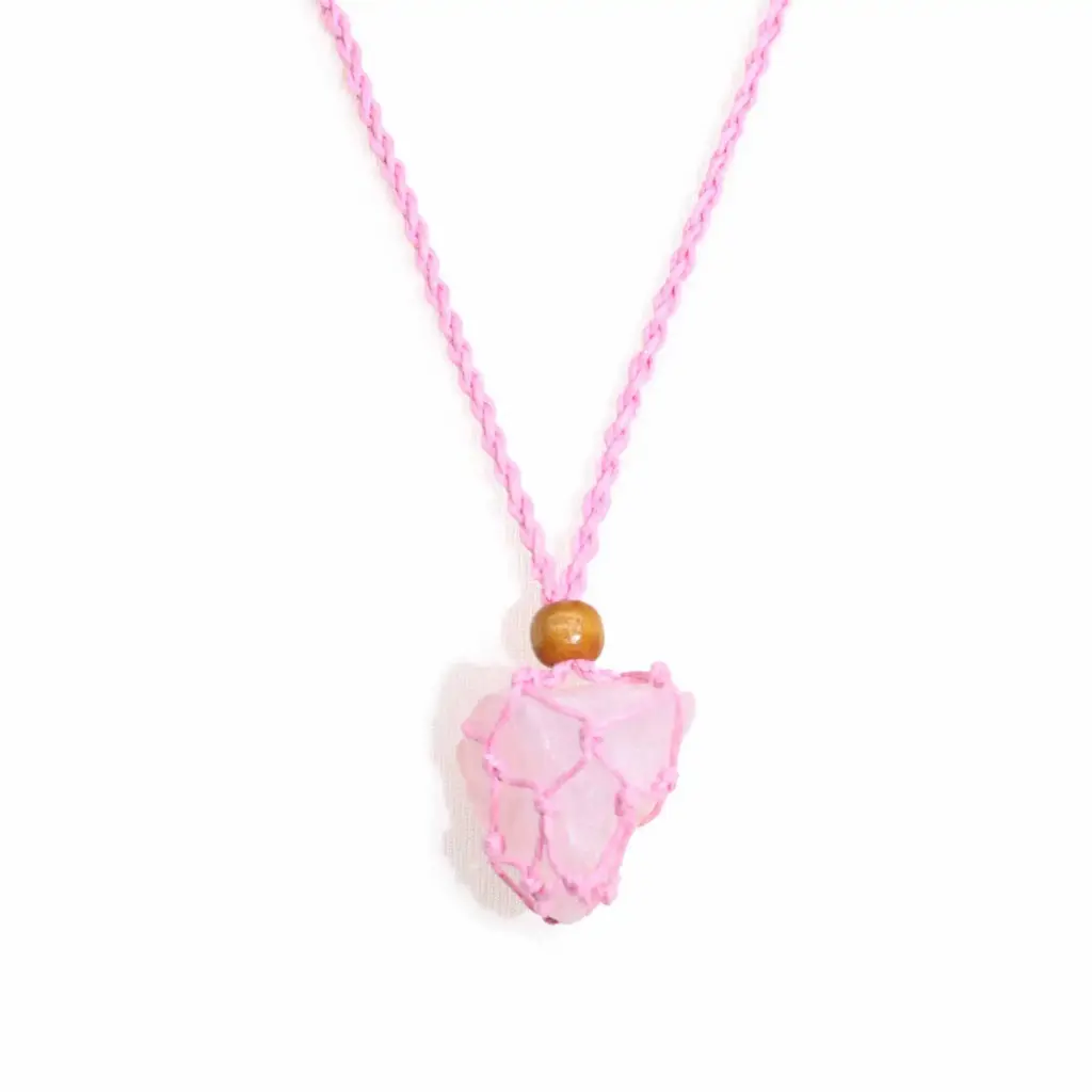 Gemstone Necklace Cord – Pink | www.artisangoods.co.uk