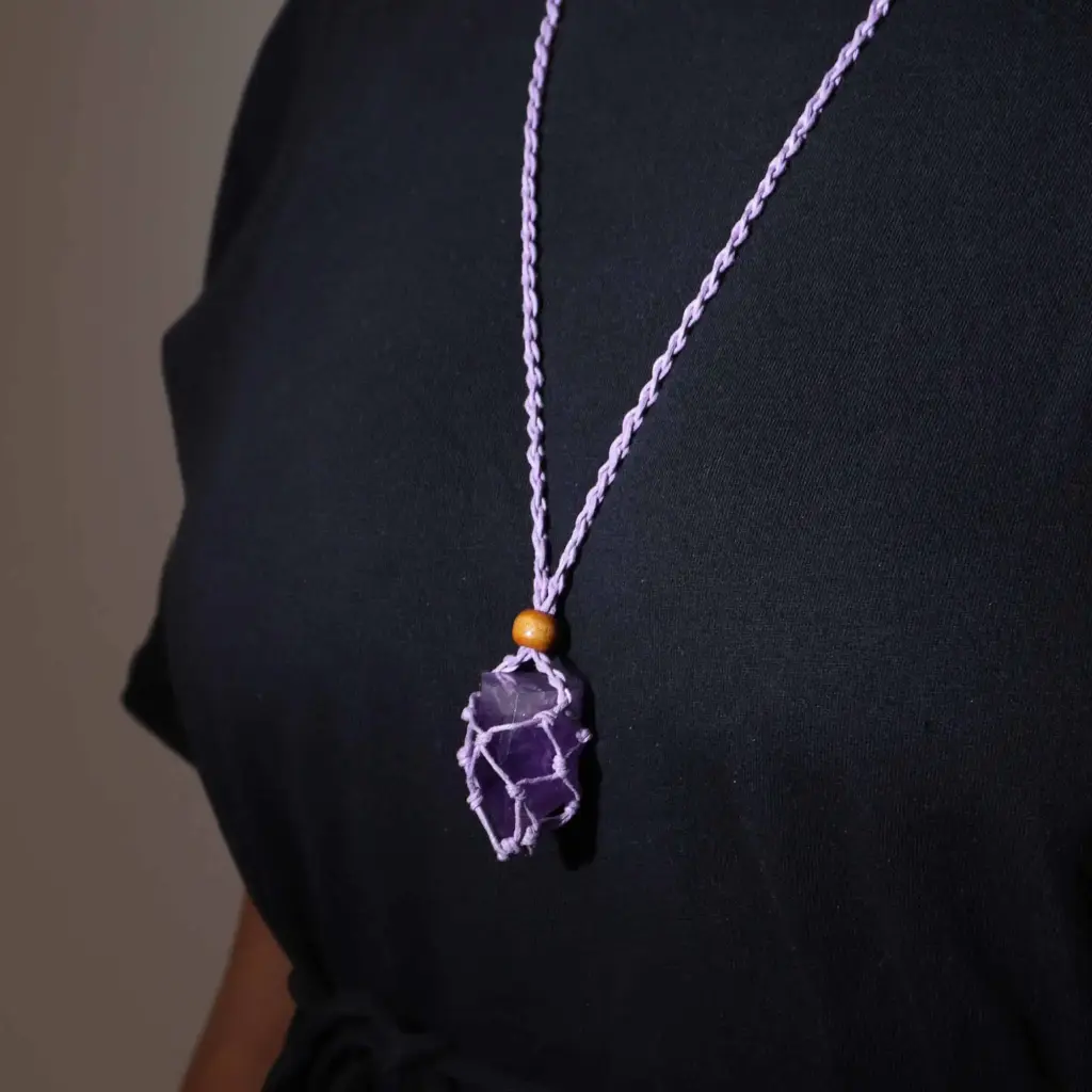 Gemstone Necklace Cord – Purple | www.artisangoods.co.uk 5
