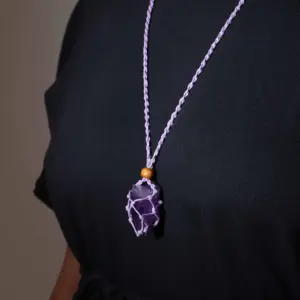 Gemstone Necklace Cord – Purple | www.artisangoods.co.uk 5