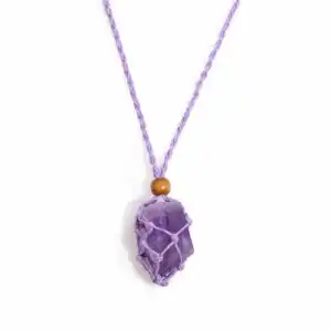 Gemstone Necklace Cord – Purple | www.artisangoods.co.uk 1