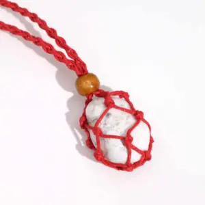 Gemstone Necklace Cord – Red | www.artisangoods.co.uk 3