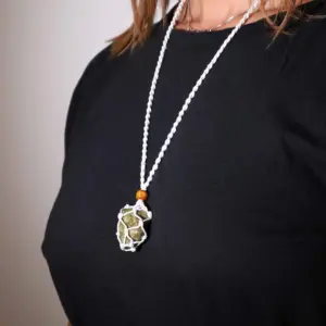 Gemstone Necklace Cord – White | www.artisangoods.co.uk 5