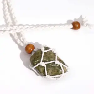 Gemstone Necklace Cord – White | www.artisangoods.co.uk 3