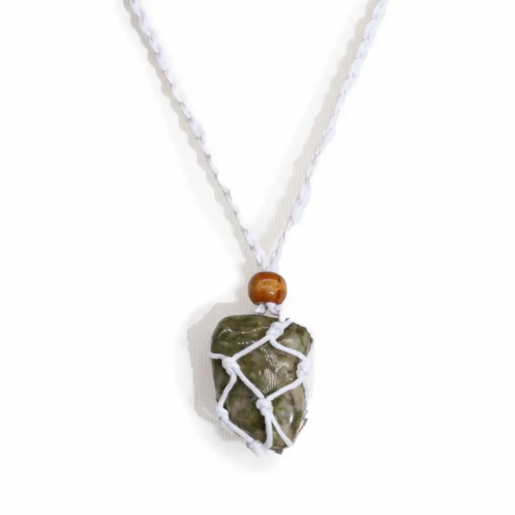 Gemstone Necklace Cord – White | www.artisangoods.co.uk