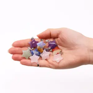 Gemstone Stars Pendants (12 assorted) 20x6mm | www.artisangoods.co.uk 2