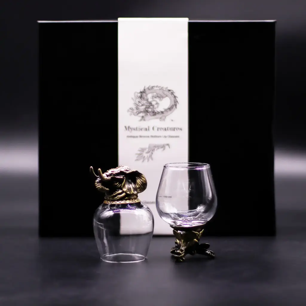 Gift Set of 6 Glasses (100ml) – Mystical Creatures – Antique Bronze | www.artisangoods.co.uk 5
