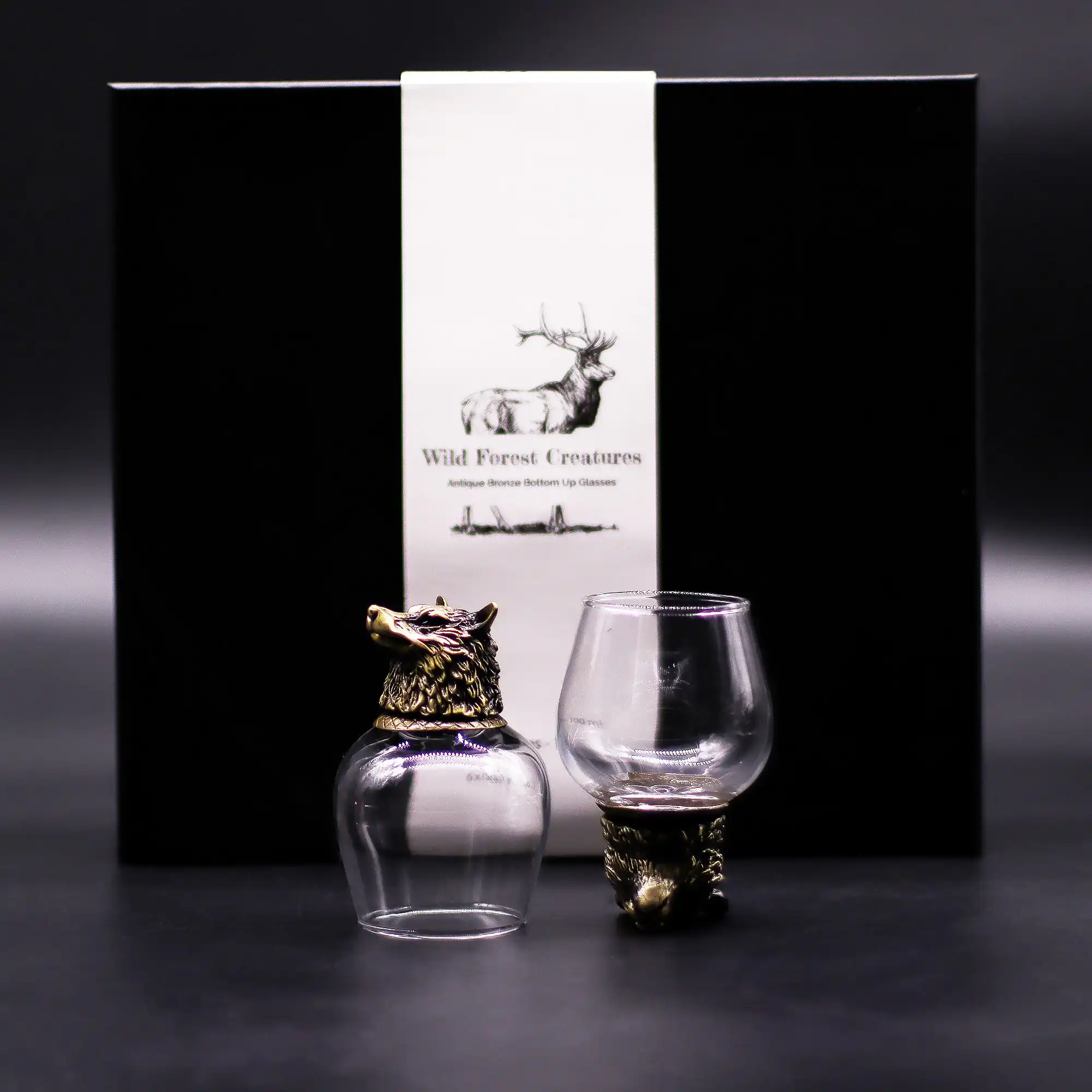 Gift Set of 6 Glasses (100ml) – Wild Forest Creatures – Antique Bronze | www.artisangoods.co.uk 7 Gift Set of 6 Glasses (100ml) – Wild Forest Creatures – Antique Bronze | www.artisangoods.co.uk 6