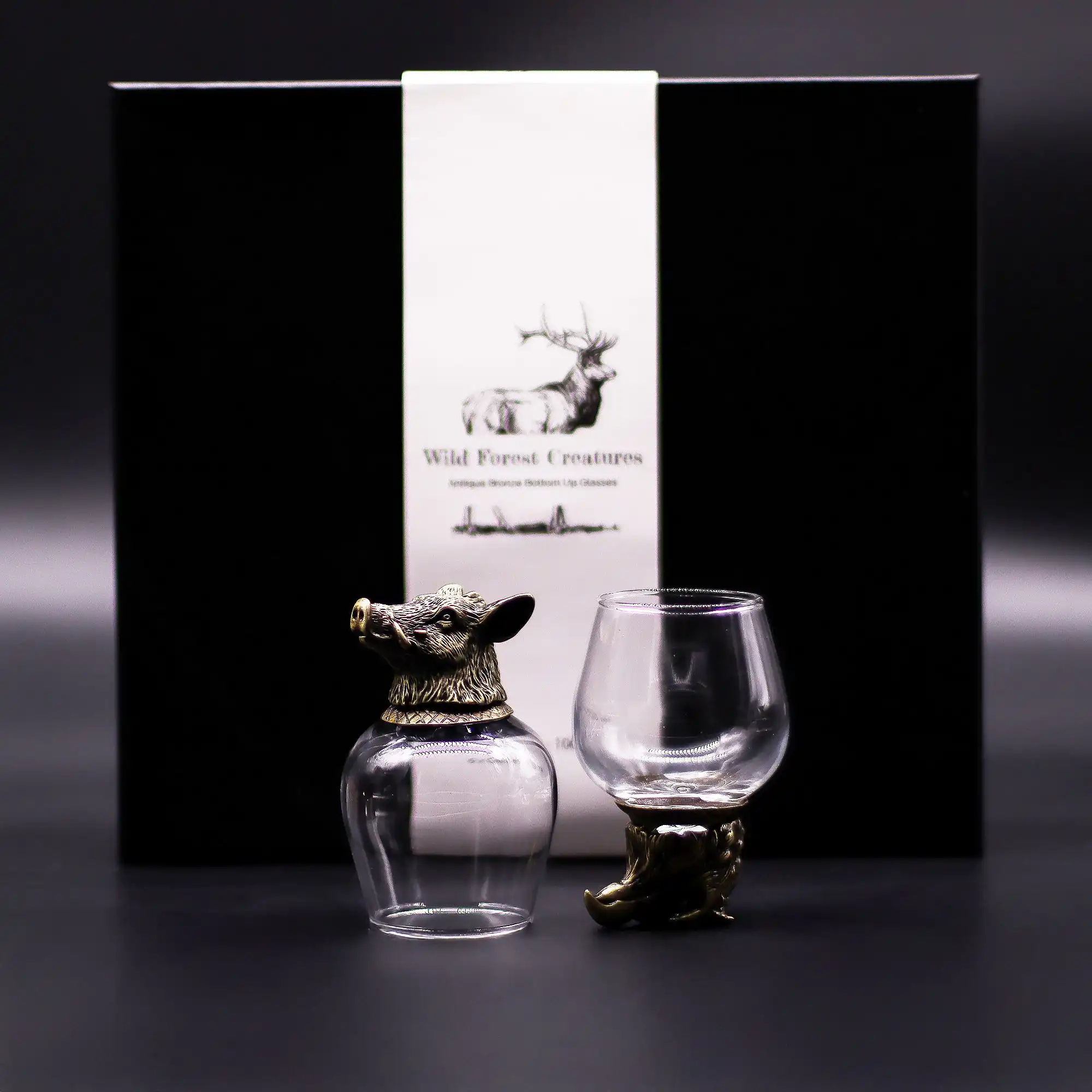 Gift Set of 6 Glasses (100ml) – Wild Forest Creatures – Antique Bronze | www.artisangoods.co.uk 5 Gift Set of 6 Glasses (100ml) – Wild Forest Creatures – Antique Bronze | www.artisangoods.co.uk 4