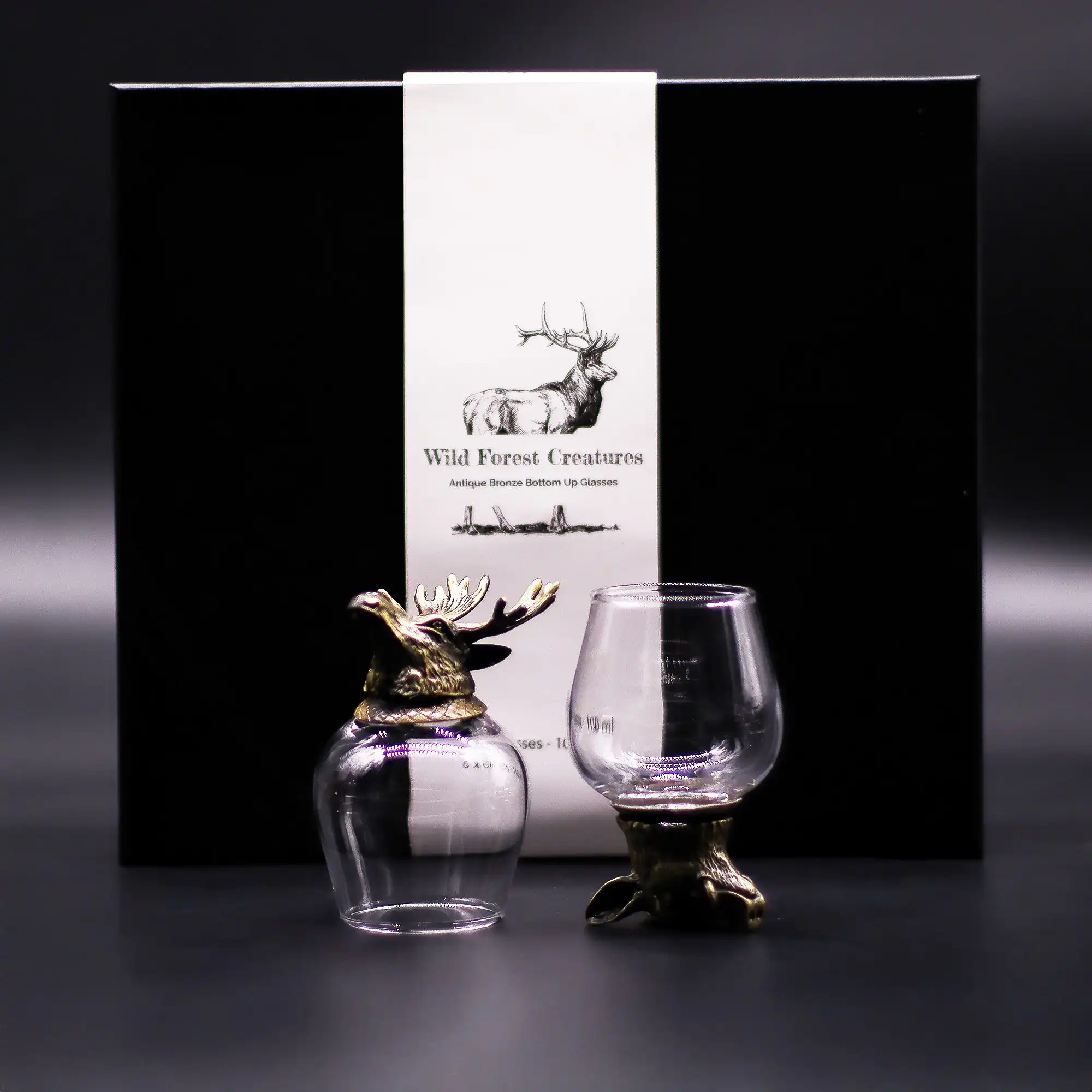 Gift Set of 6 Glasses (100ml) – Wild Forest Creatures – Antique Bronze | www.artisangoods.co.uk 4 Gift Set of 6 Glasses (100ml) – Wild Forest Creatures – Antique Bronze | www.artisangoods.co.uk 3
