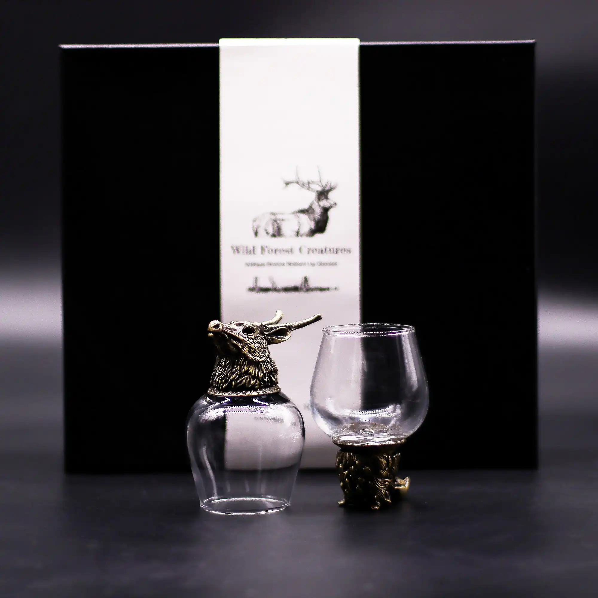 Gift Set of 6 Glasses (100ml) – Wild Forest Creatures – Antique Bronze | www.artisangoods.co.uk 2 Gift Set of 6 Glasses (100ml) – Wild Forest Creatures – Antique Bronze | www.artisangoods.co.uk 1
