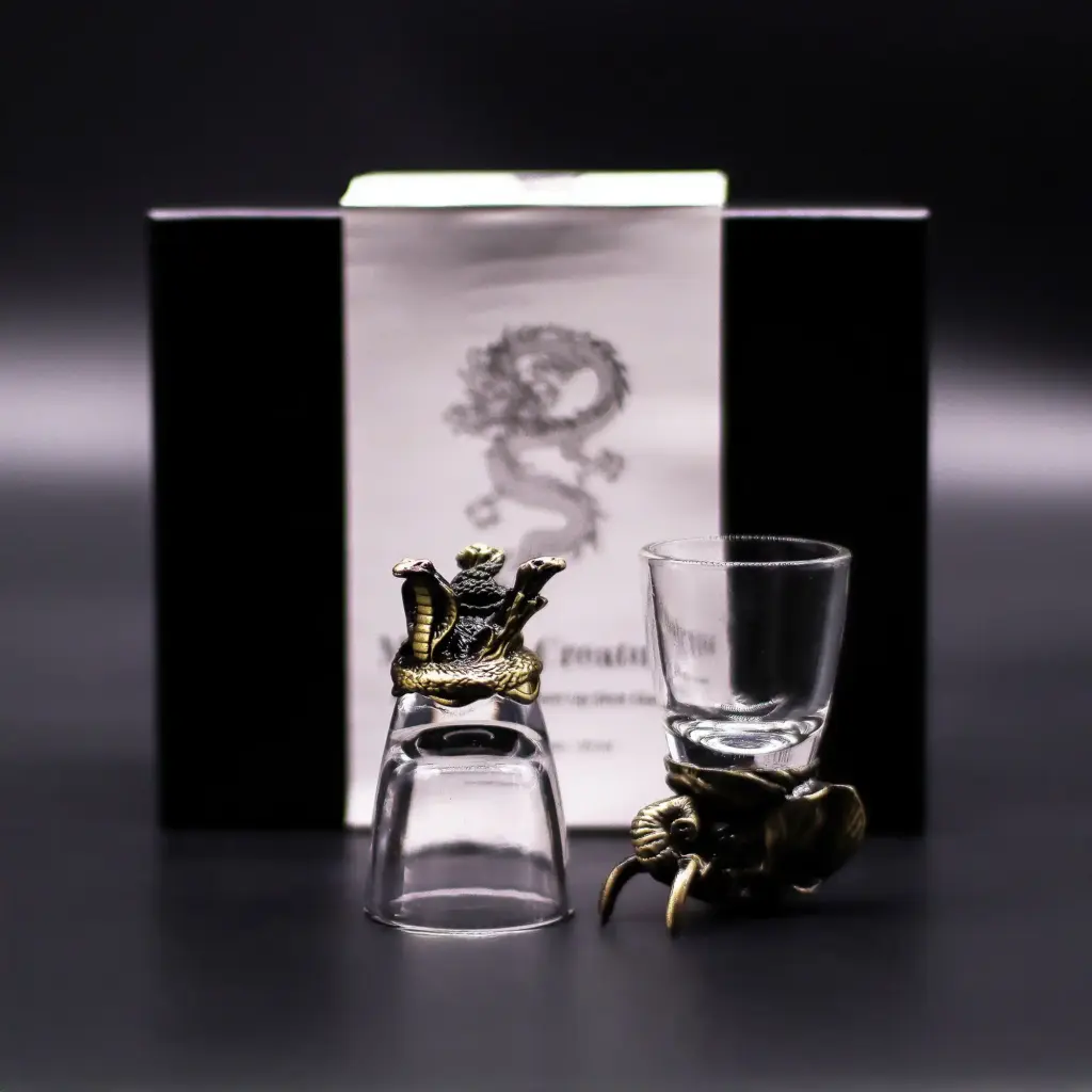Gift Set of 6 Shot Glasses (50ml) – Mystical Creatures – Antique Bronze | www.artisangoods.co.uk 5