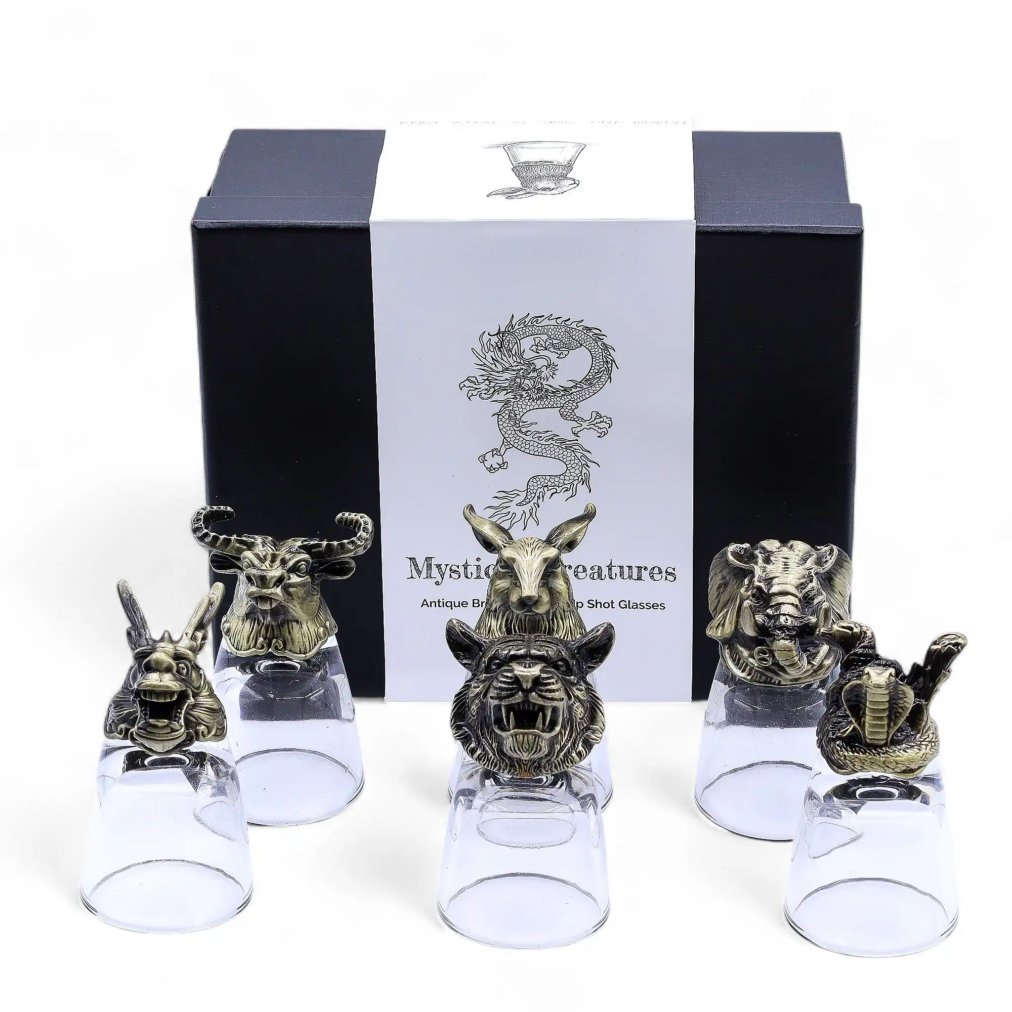 Gift Set of 6 Shot Glasses (50ml) – Mystical Creatures – Antique Bronze | www.artisangoods.co.uk 2 Gift Set of 6 Shot Glasses (50ml) – Mystical Creatures – Antique Bronze | www.artisangoods.co.uk 1