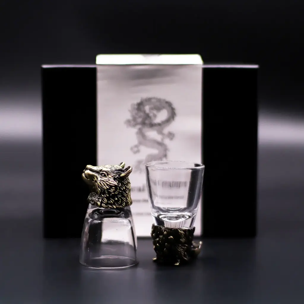 Gift Set of 6 Shot Glasses (50ml) – Wild Forest Creatures – Antique Bronze | www.artisangoods.co.uk 9