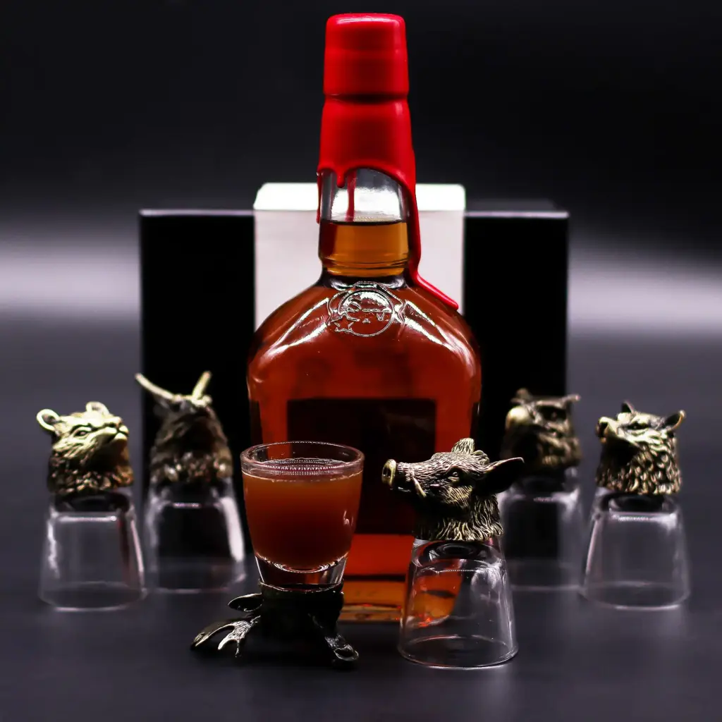 Gift Set of 6 Shot Glasses (50ml) – Wild Forest Creatures – Antique Bronze | www.artisangoods.co.uk 5