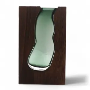 Glass Vase/Terrarium inside Dark Tung Wood | www.artisangoods.co.uk 2
