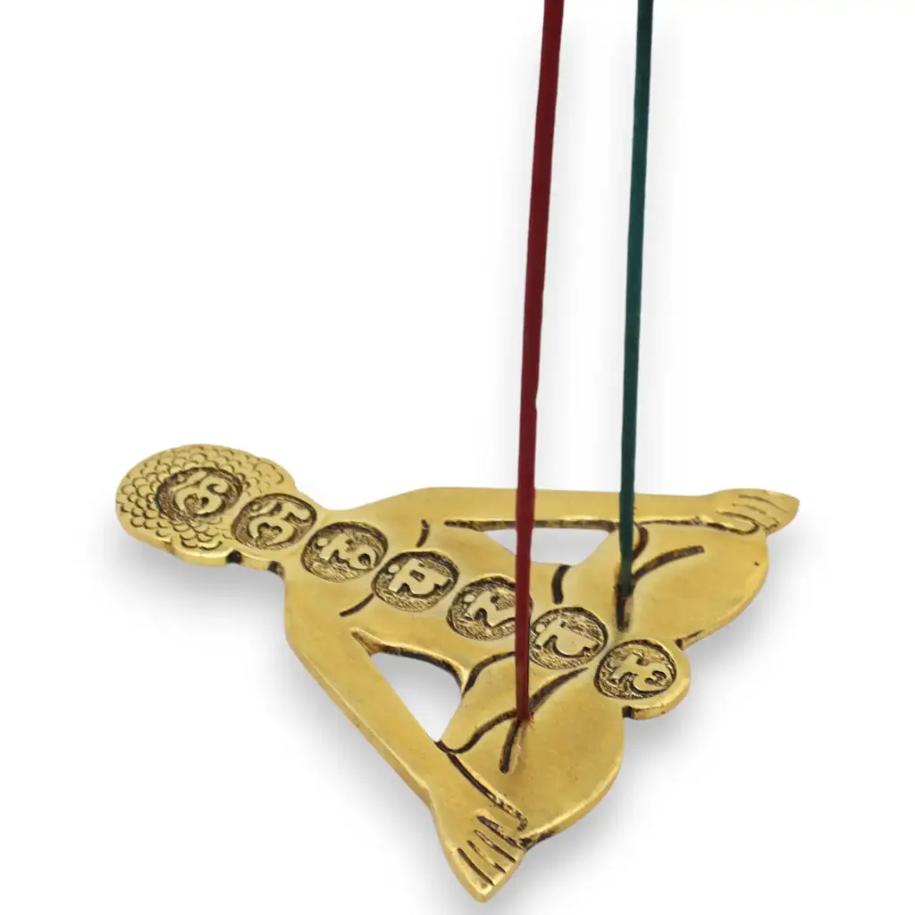 Gold Aluminum Seven Chakra Yoga Incense Holder | www.artisangoods.co.uk 5