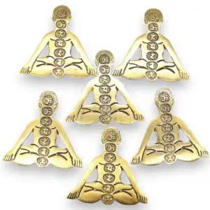 Gold Aluminum Seven Chakra Yoga Incense Holder | www.artisangoods.co.uk 4