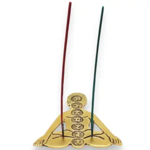 Gold Aluminum Seven Chakra Yoga Incense Holder | www.artisangoods.co.uk 3