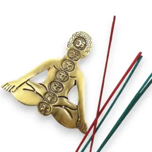 Gold Aluminum Seven Chakra Yoga Incense Holder | www.artisangoods.co.uk 6
