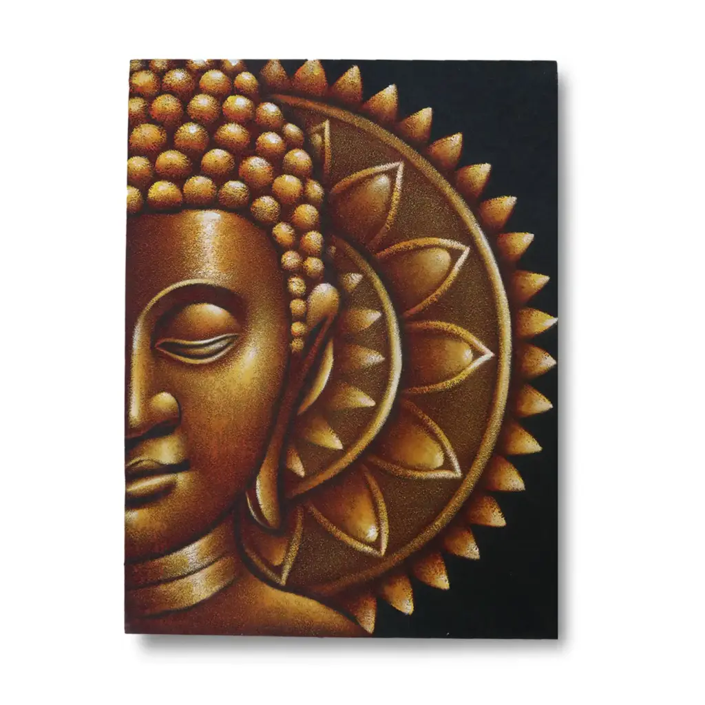 Gold Half Buddha Mandala 60x80cm | www.artisangoods.co.uk 4 Gold Half Buddha Mandala 60x80cm | www.artisangoods.co.uk 4