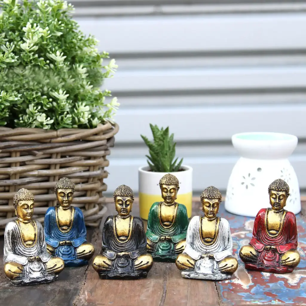 Gold Mini Buddha (Assorted Colours) | www.artisangoods.co.uk 5