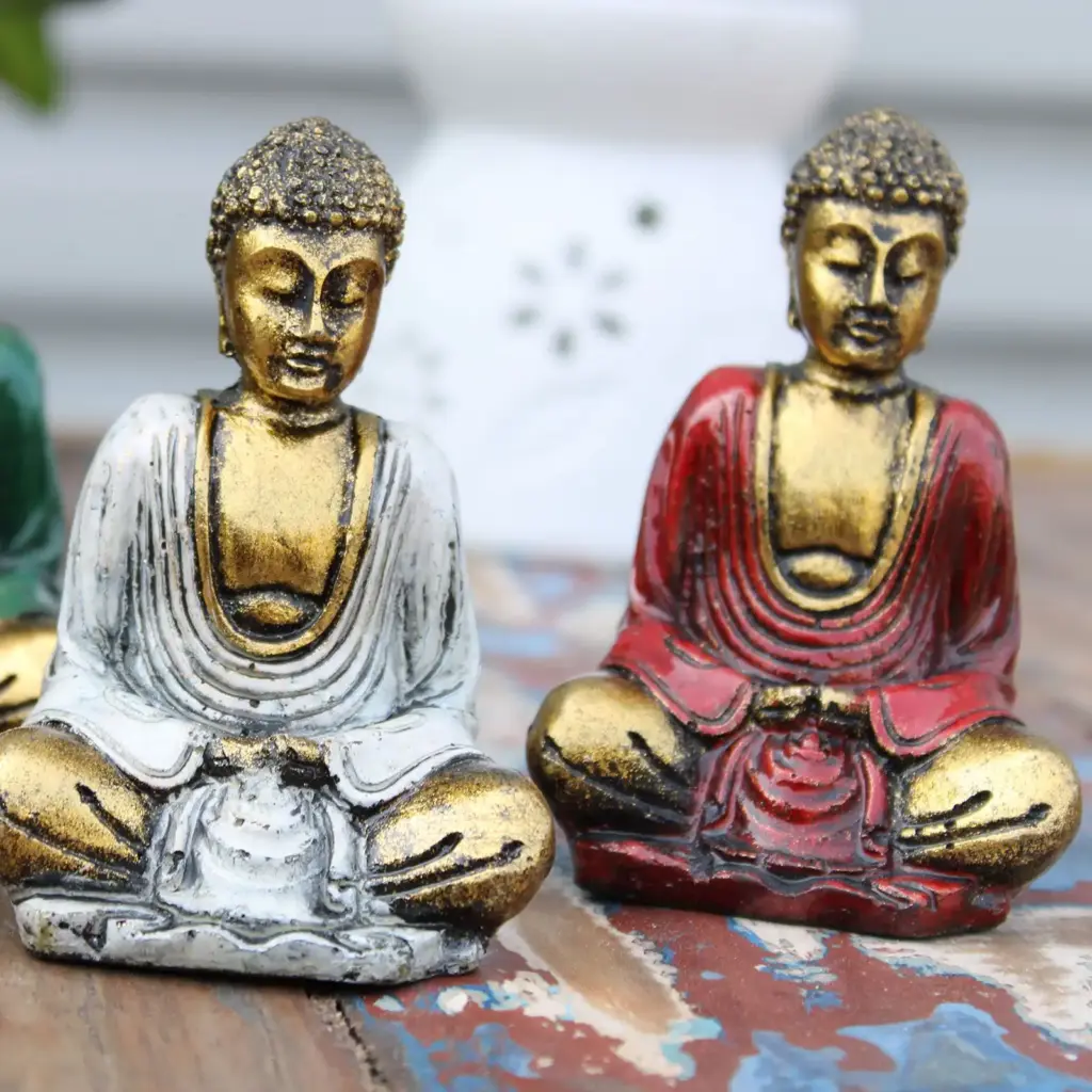 Gold Mini Buddha (Assorted Colours) | www.artisangoods.co.uk 3