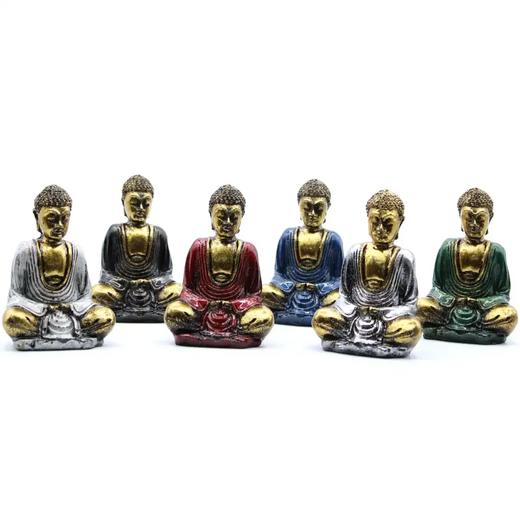 Gold Mini Buddha (Assorted Colours) | www.artisangoods.co.uk
