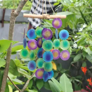 Green & Purple Driftwood Cross Chime | www.artisangoods.co.uk 3