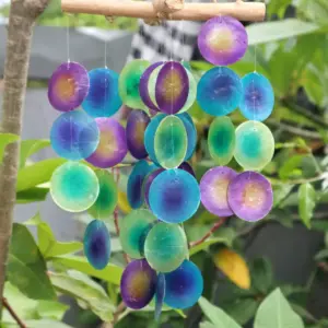 Green & Purple Driftwood Cross Chime | www.artisangoods.co.uk 2