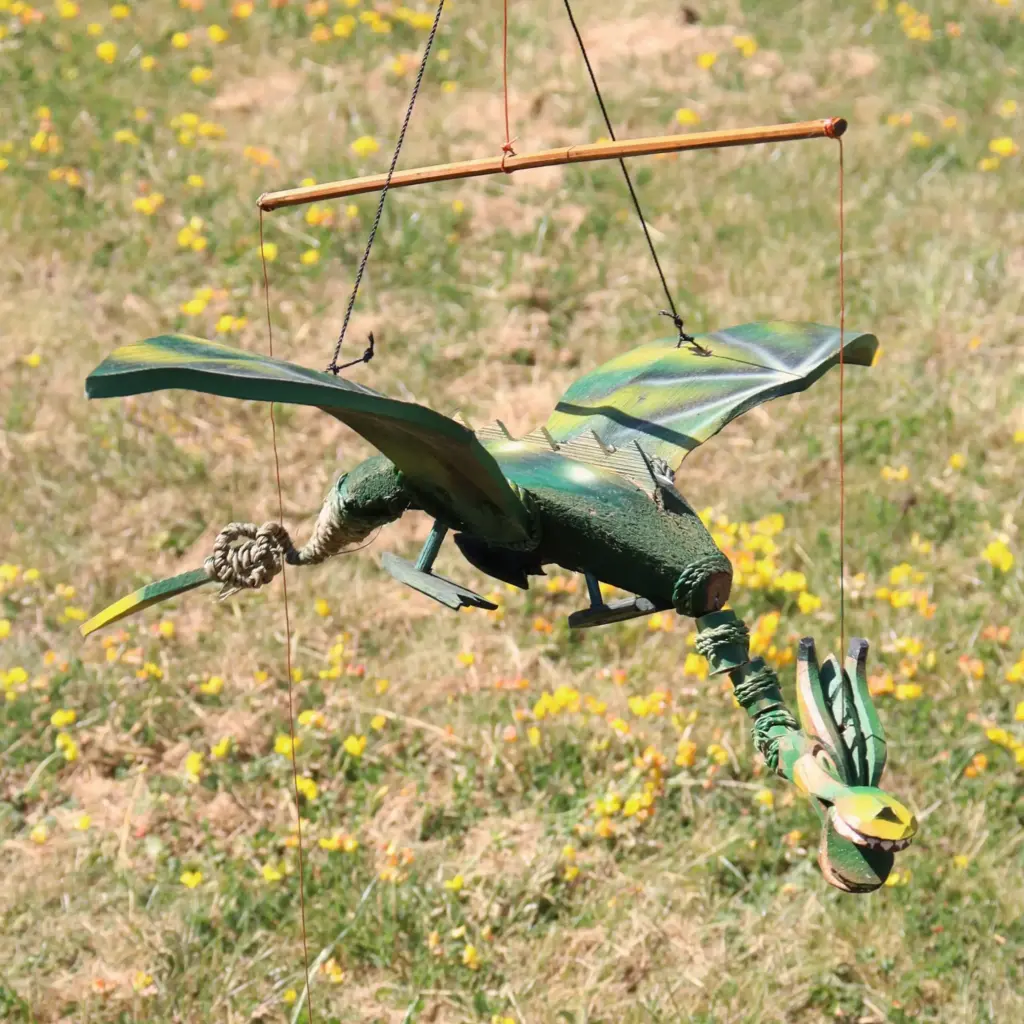 Green Coconut Dragon Mobile 37cm | www.artisangoods.co.uk 4 Green Coconut Dragon Mobile 37cm | www.artisangoods.co.uk 4
