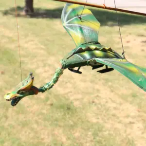 Green Coconut Dragon Mobile 37cm | www.artisangoods.co.uk 2