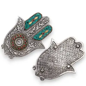 Green Small Hamsa Incense Holder | www.artisangoods.co.uk 2