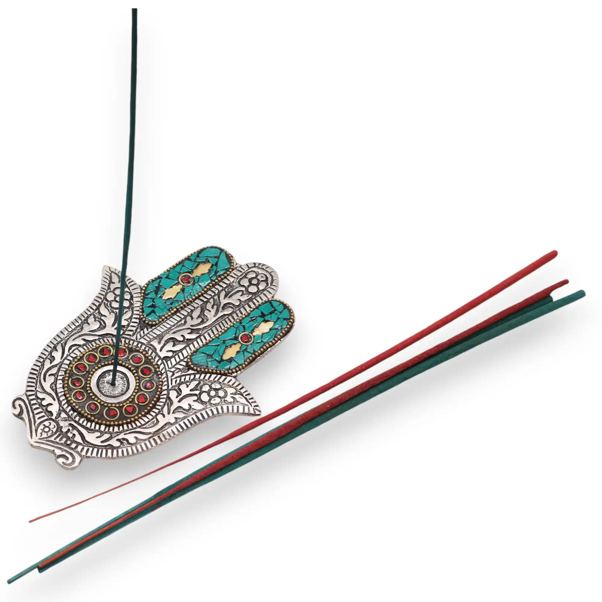 Green Small Hamsa Incense Holder | www.artisangoods.co.uk 4 Green Small Hamsa Incense Holder | www.artisangoods.co.uk 3