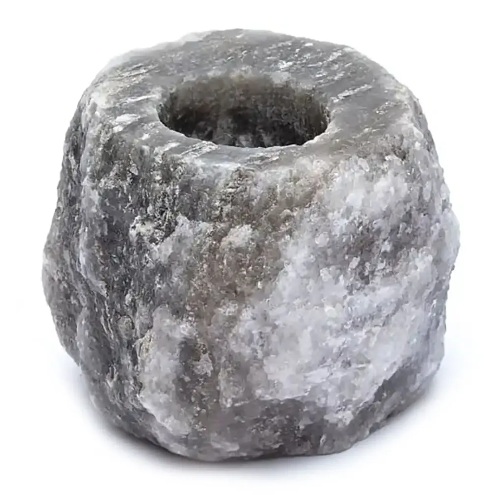 Grey Salt Candle Holder 600-800g | www.artisangoods.co.uk