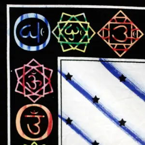 Handbrushed Cotton Wall Art – Chakra Buddha | www.artisangoods.co.uk 3