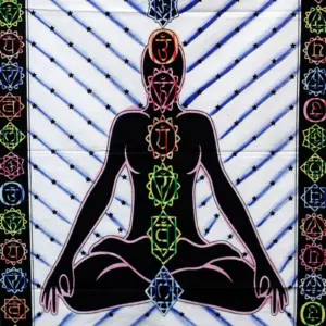 Handbrushed Cotton Wall Art – Chakra Buddha | www.artisangoods.co.uk 2
