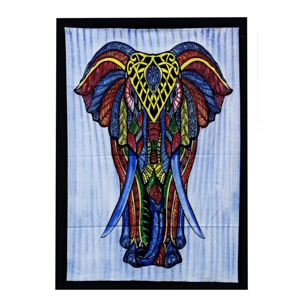 Handbrushed Cotton Wall Art – Elephant | www.artisangoods.co.uk 3