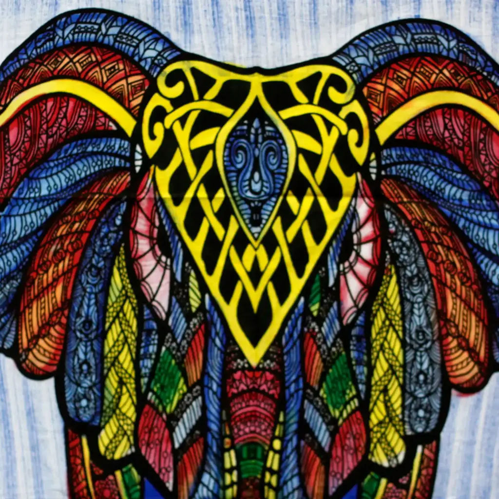Handbrushed Cotton Wall Art – Elephant | www.artisangoods.co.uk
