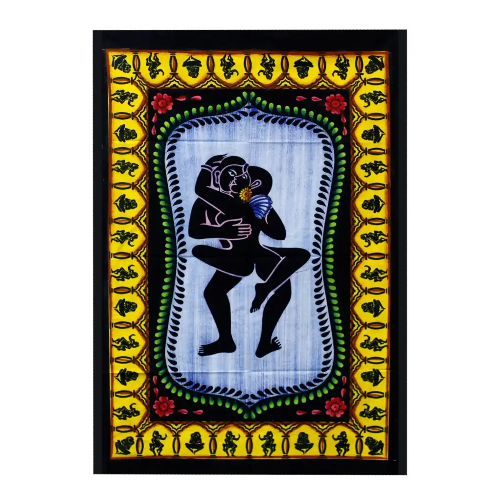 Handbrushed Cotton Wall Art – Kamasutra | www.artisangoods.co.uk