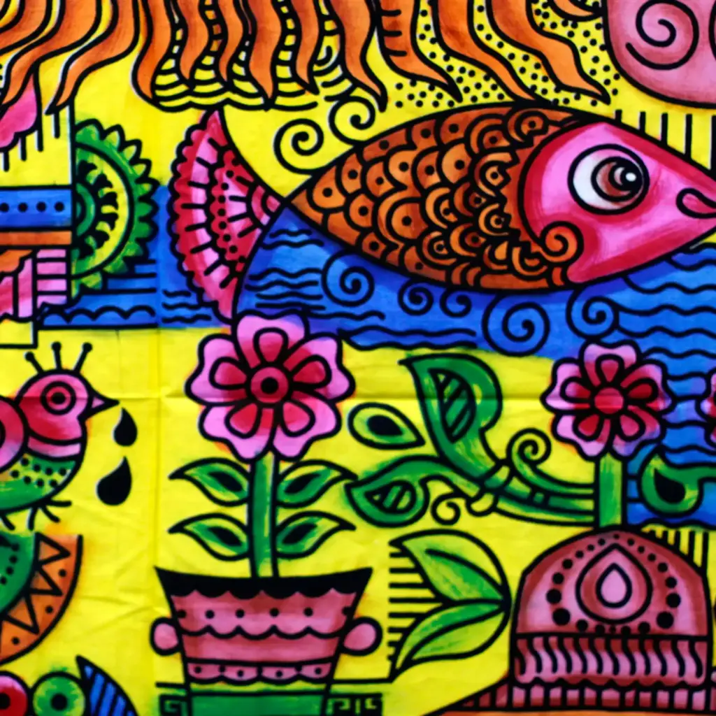 Handbrushed Cotton Wall Art – Sun | www.artisangoods.co.uk 2 Handbrushed Cotton Wall Art – Sun | www.artisangoods.co.uk 2