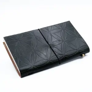 Handmade Leather Journal – Flower of Life – Green (80 pages) | www.artisangoods.co.uk 4